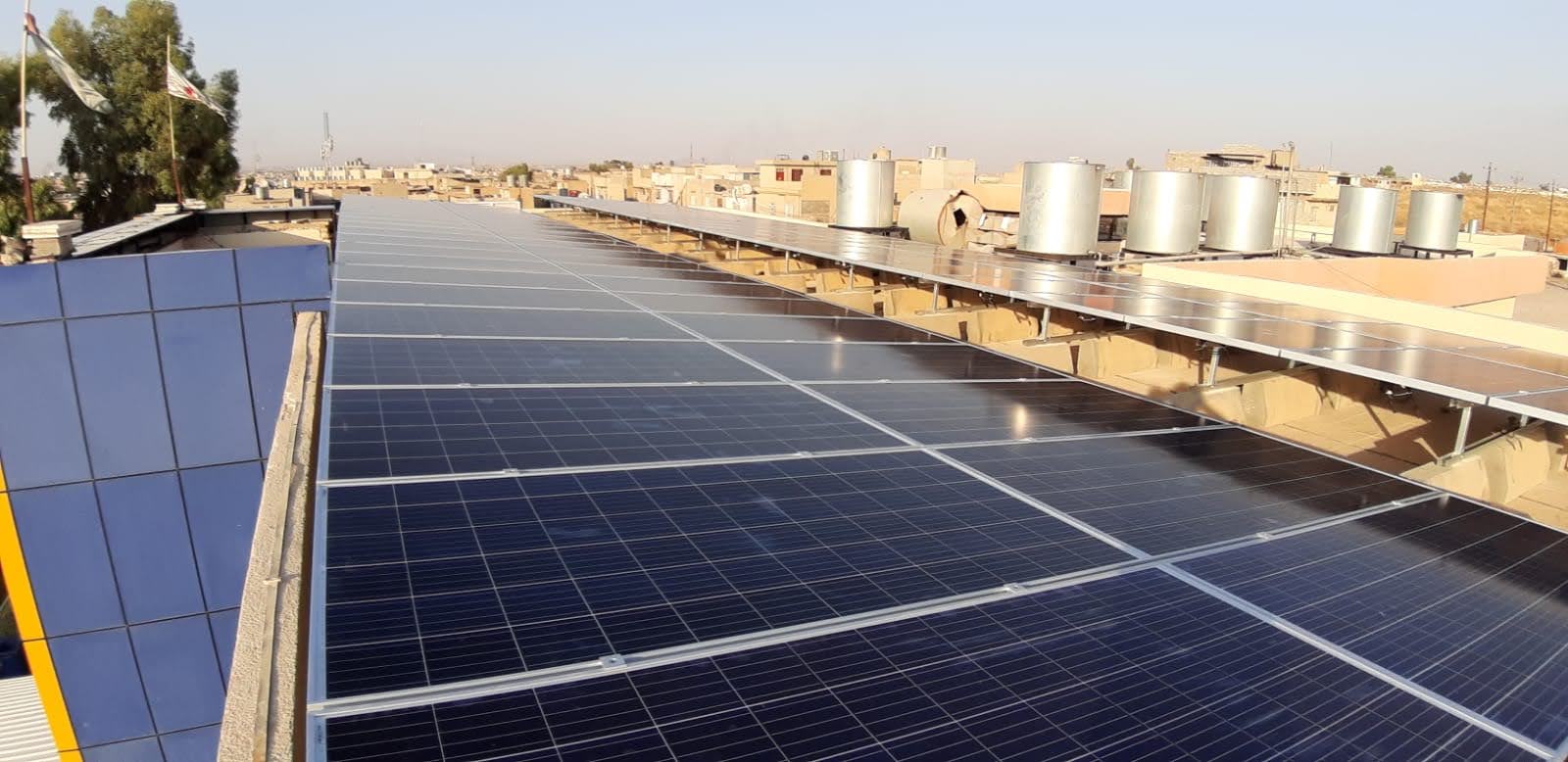 Rooftop solar array in Somalia